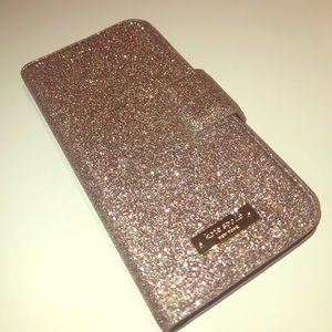 Sparkle Kate Spade iPhone 7/ 8 Flip Wallet Case